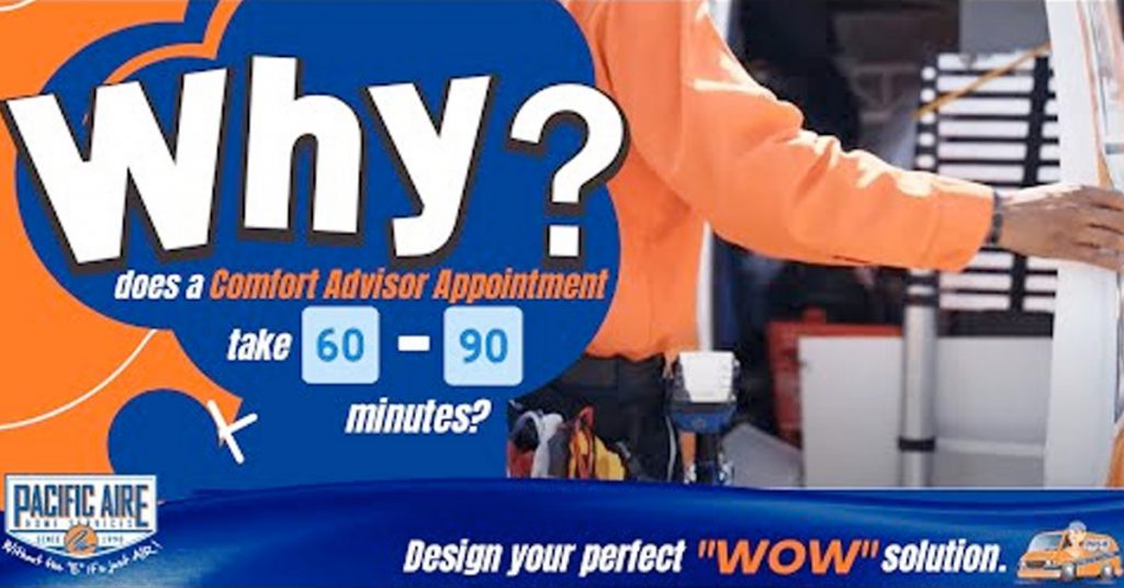 Why does a Comfort Advisor Appointment take 60-90 minutes?